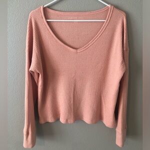 Peachy AE Waffle Sweater